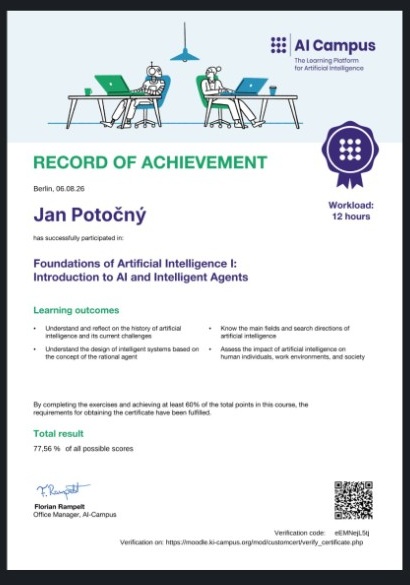 AI Campus – Foundations of Artificial Intelligence I